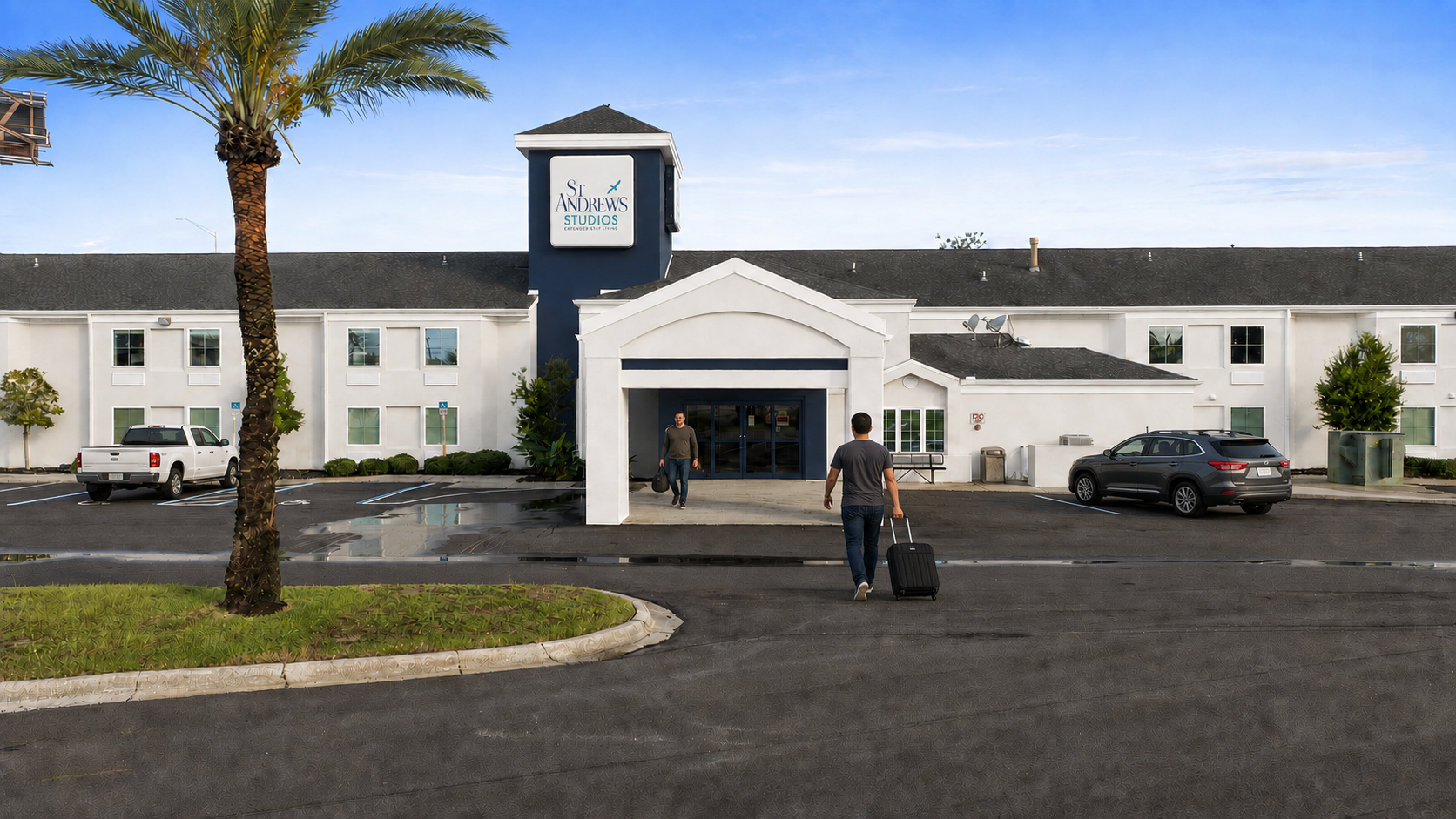St Andrews Studios exterior and arrival area